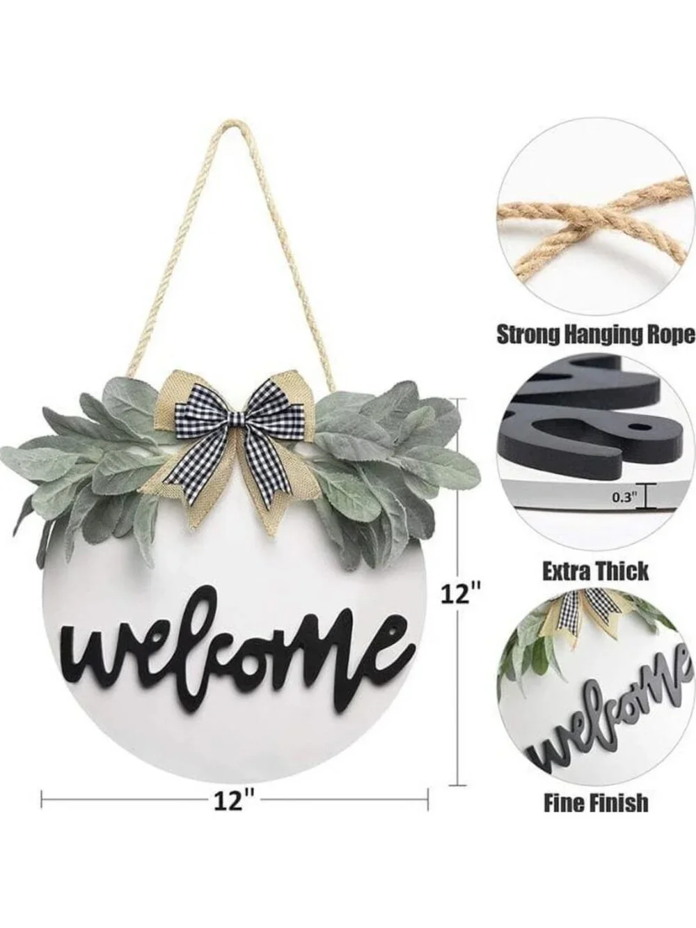 Welcome Sign for Front Door, Front Door Decor, Country Farmhouse Porch